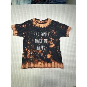 Port &company Men’s tie dye shirt sz L 21x27 Sad songs Make me Happy festival